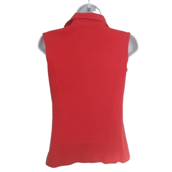 Le Grenier Sleeveless Work Shirt Red S - Picture 4 of 8